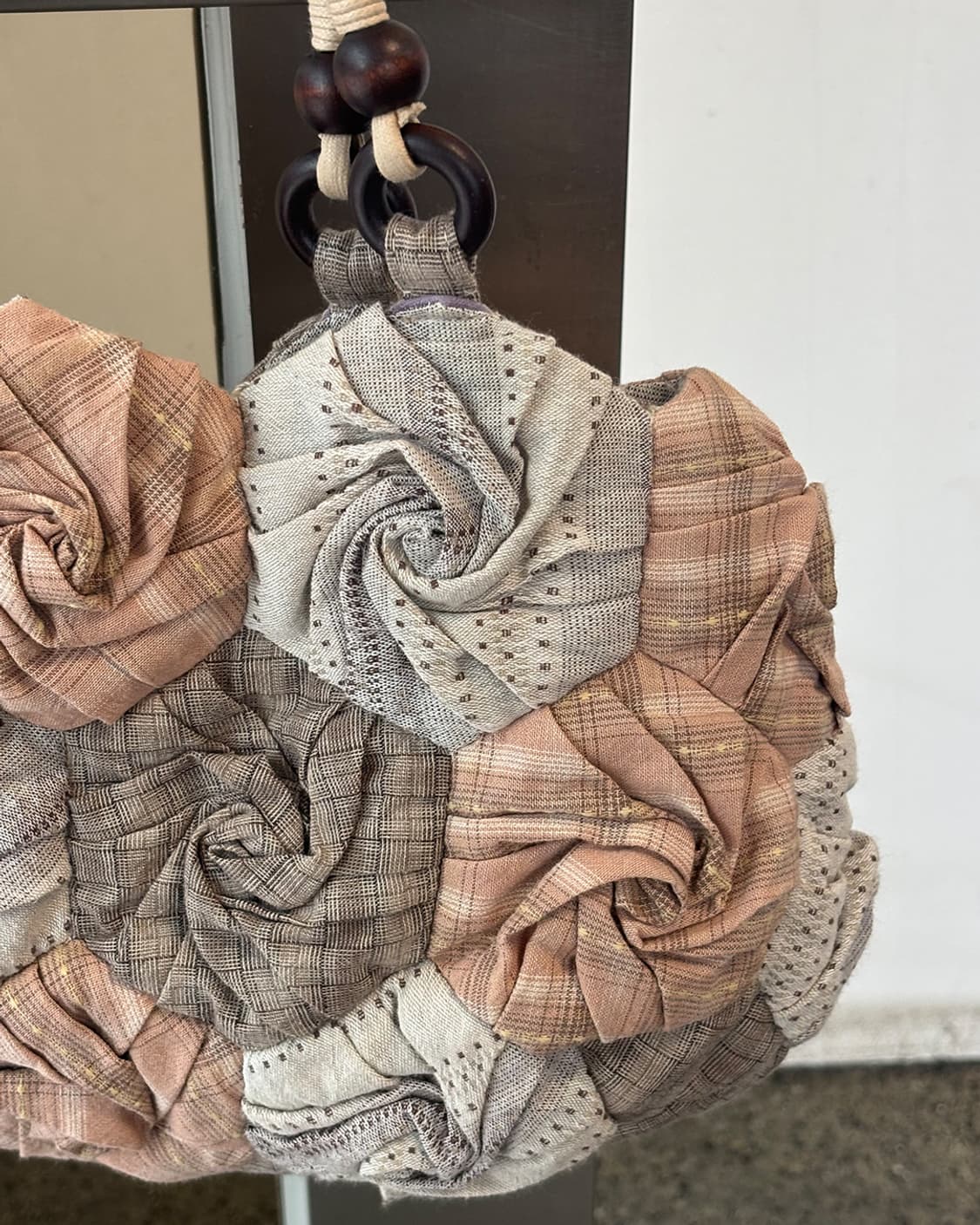 로맨틱 뮤트 로즈 패치워크 토트백 상품이미지4