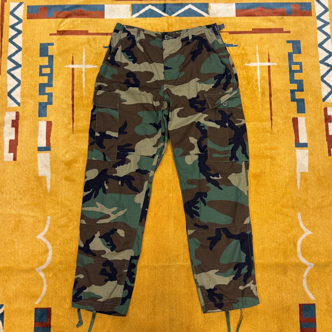 S/S 90s 우드랜드 카모 패턴 오리지널 밀리터리 카고 팬츠 N 상품이미지1