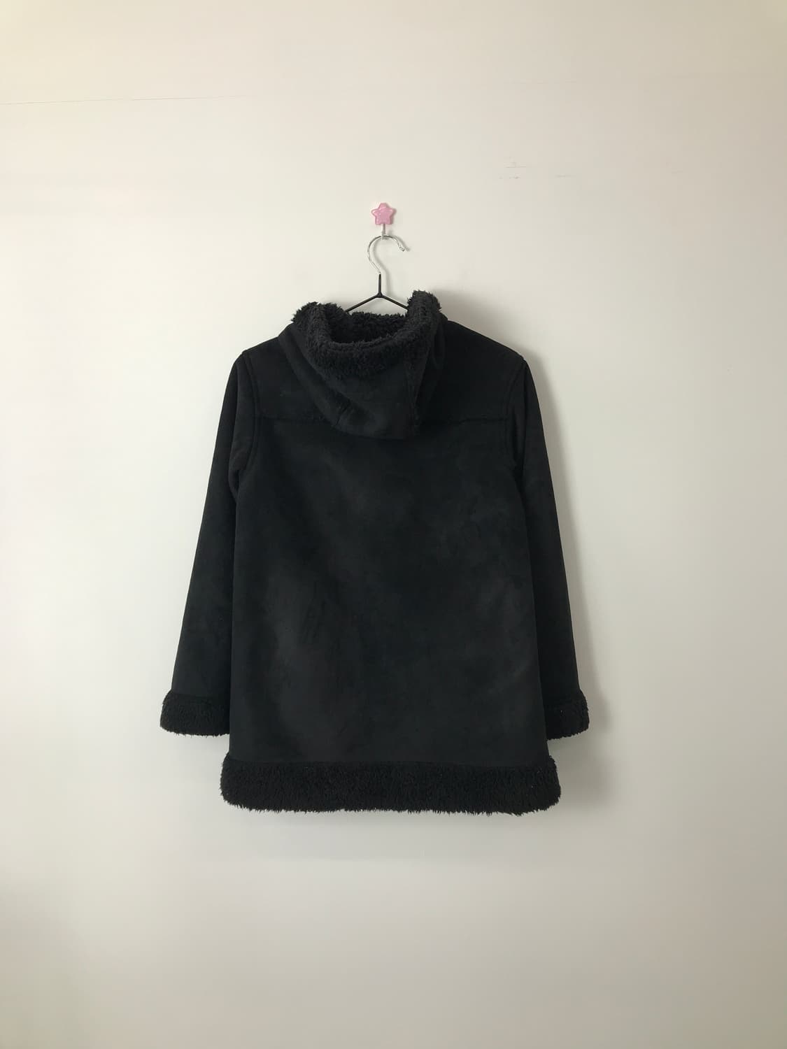 Comme Ça Ism Black Shearling Duffle Coat 상품이미지4