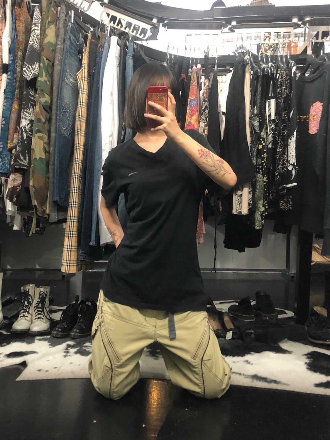 디젤 브이넥 블랙 반팔 상품이미지1