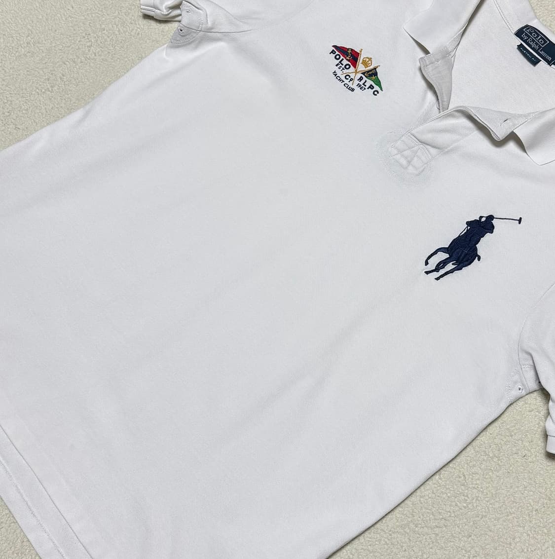 폴로 랄프로렌 빅포니 치프키프 흰파 반팔 상품이미지3
