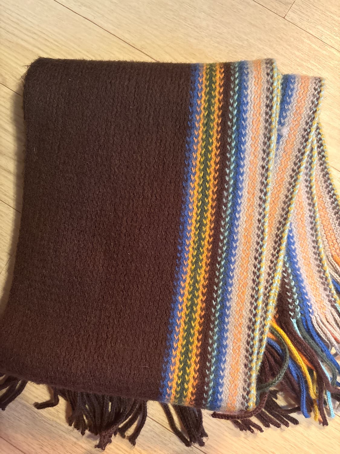 빔즈 하트 BEAMS heart 브라운 니트 머플러 상품이미지1