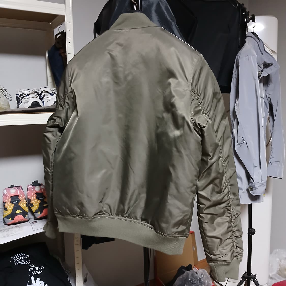 adidas 아디다스 봄버 항공점퍼 패딩 올리브 자켓 상품이미지4