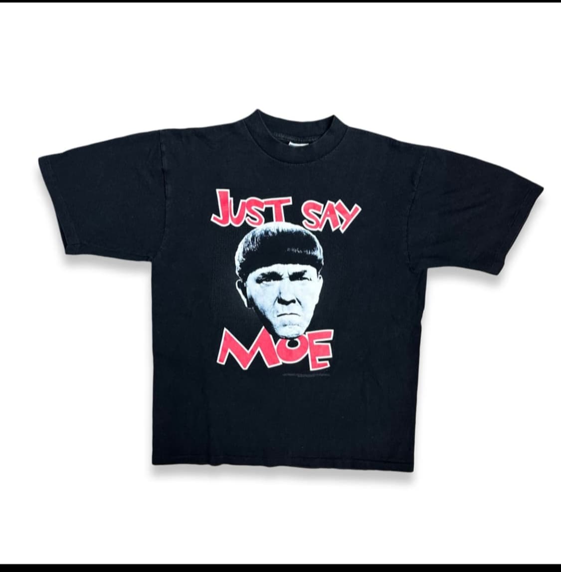 1997' Three Stooges 'Say Moe' 티셔츠 L 상품이미지1