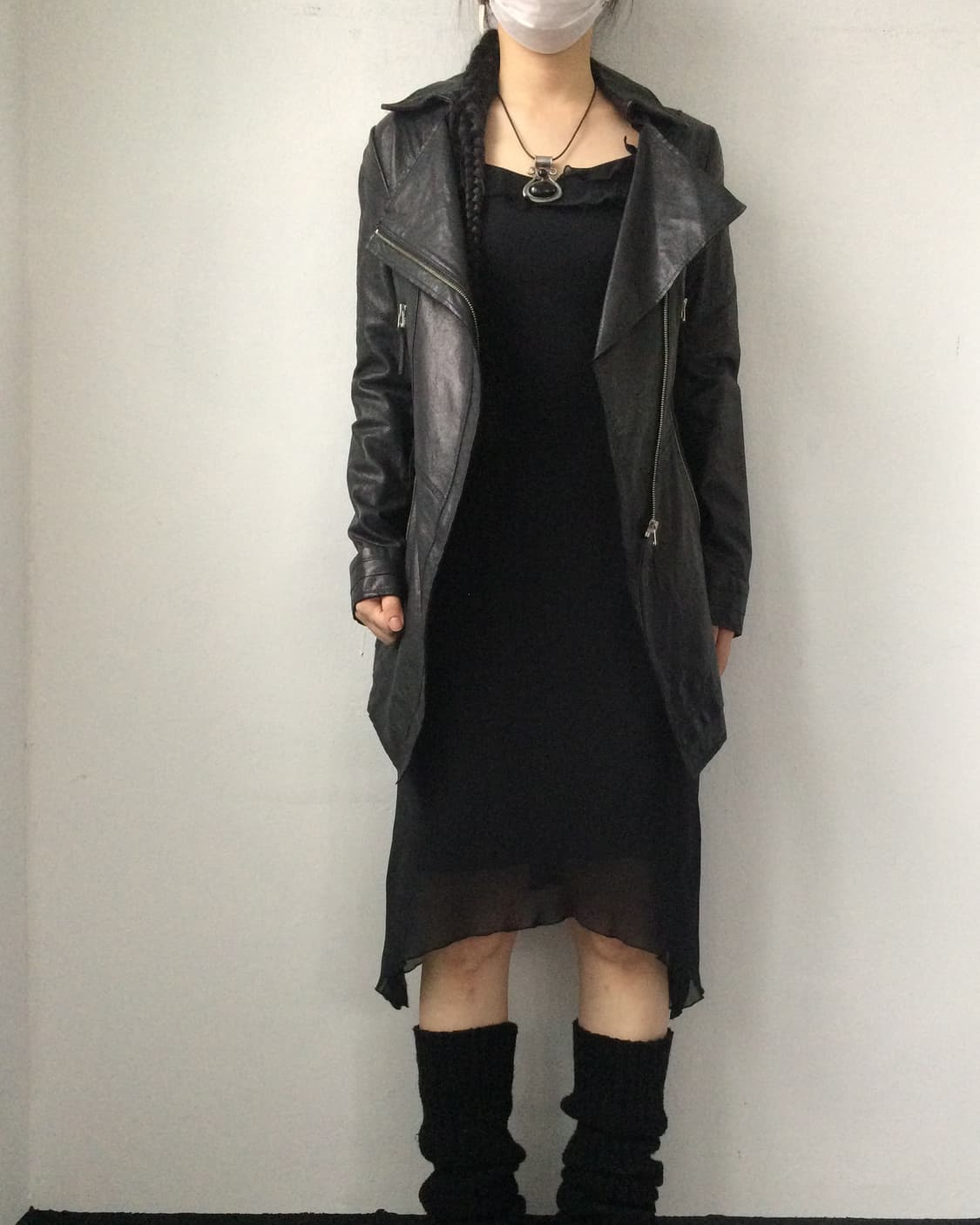 Unbalanced lamb leather jacket 상품이미지9