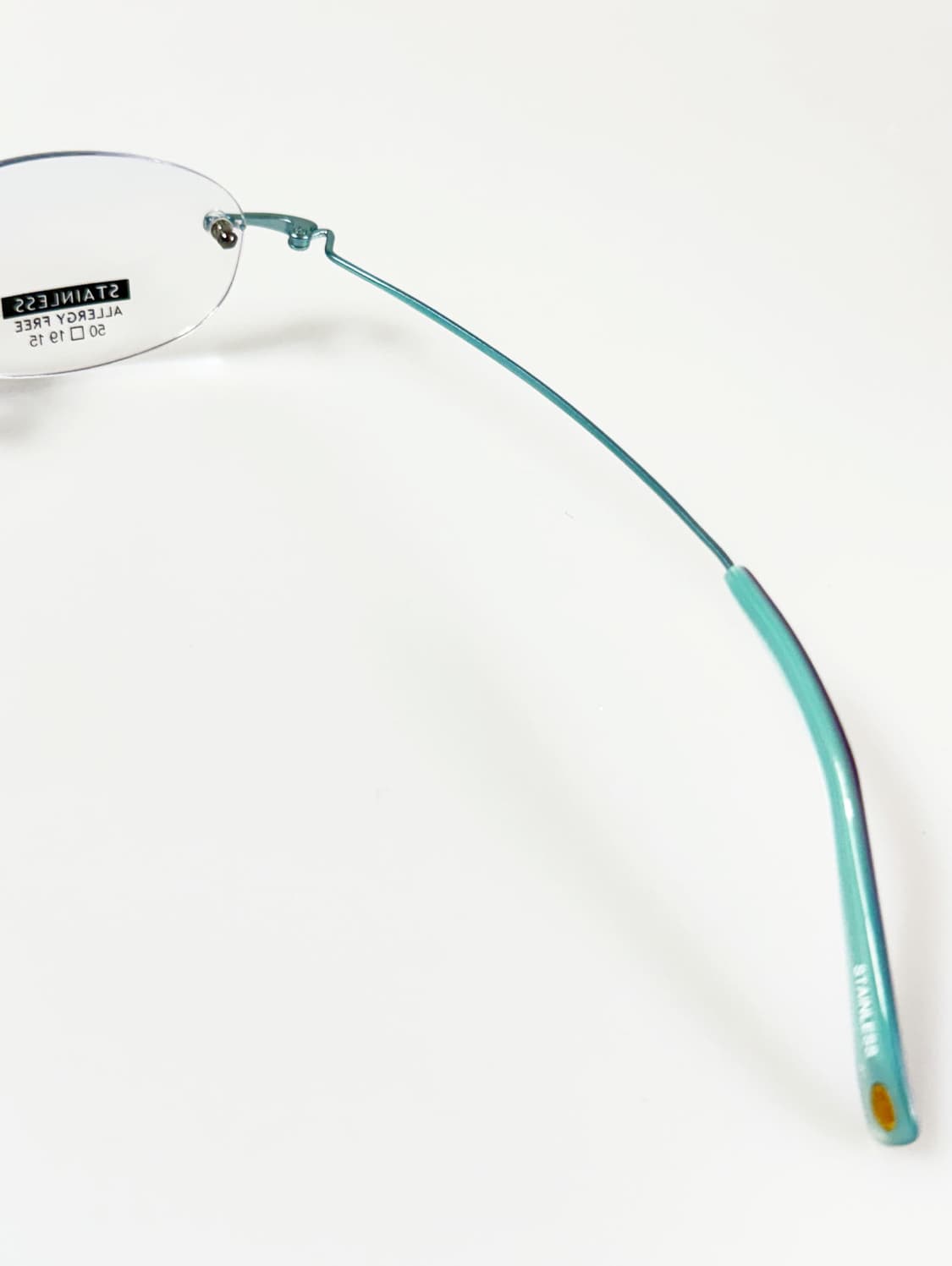 90s KALEIDO 무테 스퀘어 틸 메탈 빈티지 안경 상품이미지6