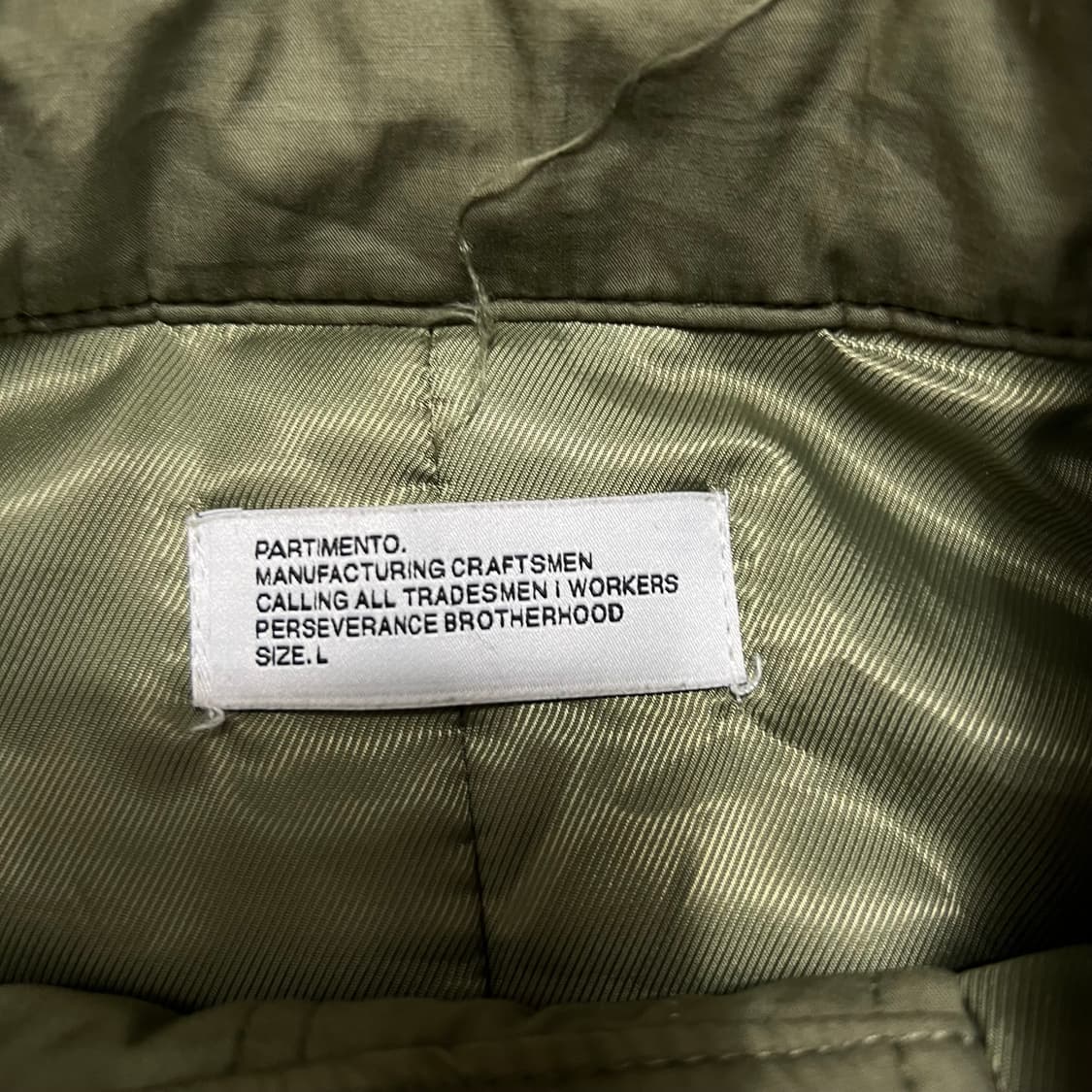 파르티멘토 밀리터리 야상 롱 개파카 점퍼 [카키] L/100 상품이미지4