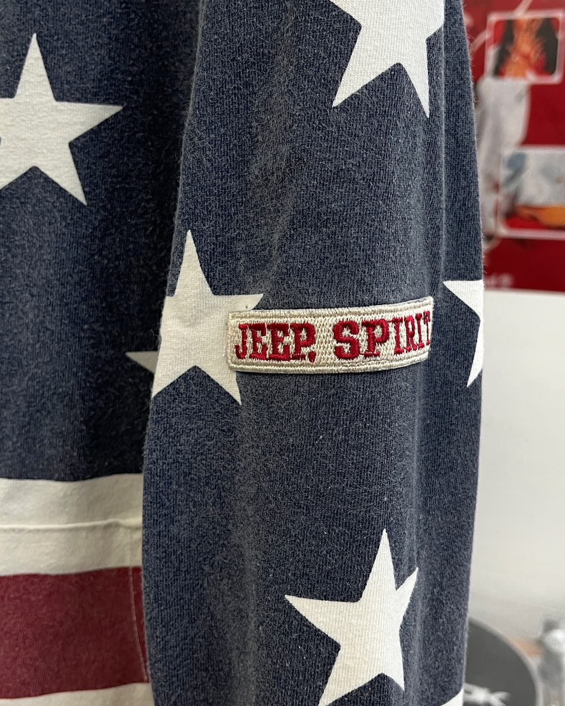 지프 00s USA 성조기 빈티지 워싱 후드집업 상품이미지8