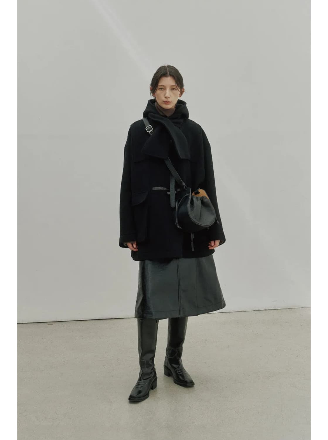 Noirer for woman 캐시미어 머플러 더블 코트 상품이미지2