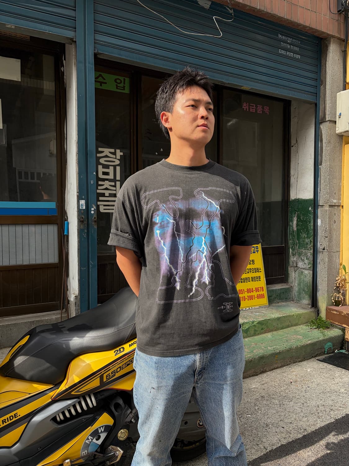 90‘s X-File Thunder promo hard faded T-s 상품이미지1