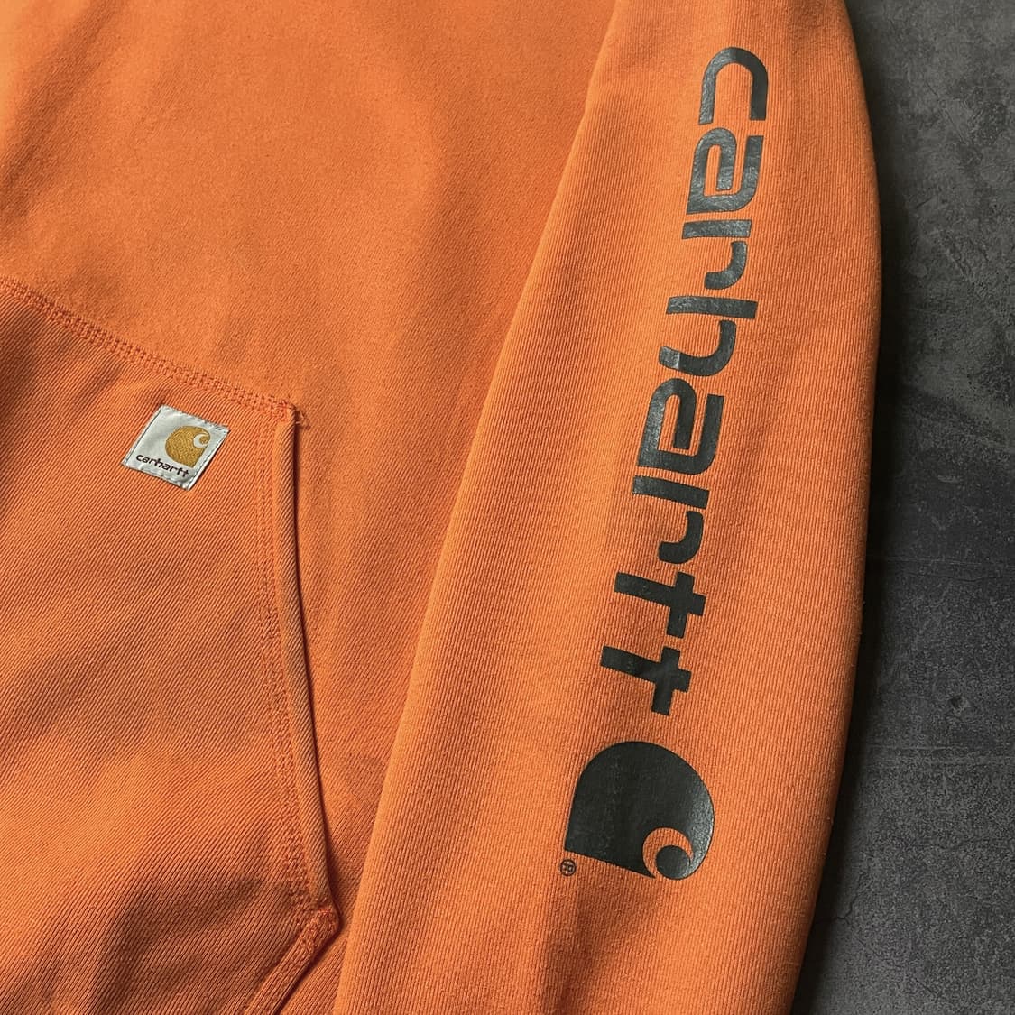 CARHARTT 칼하트 빈티지 오렌지 기모 후드티 A00912 상품이미지4