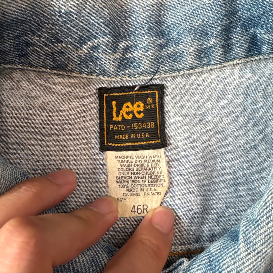 80s 80년대 미국 생산 Lee 데님 자켓  상품이미지5