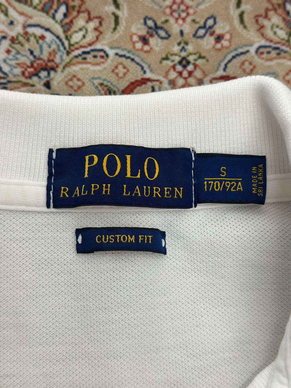 폴로 랄프로렌 블랙와치 화이트/골드 빅포니 카라티  상품이미지7