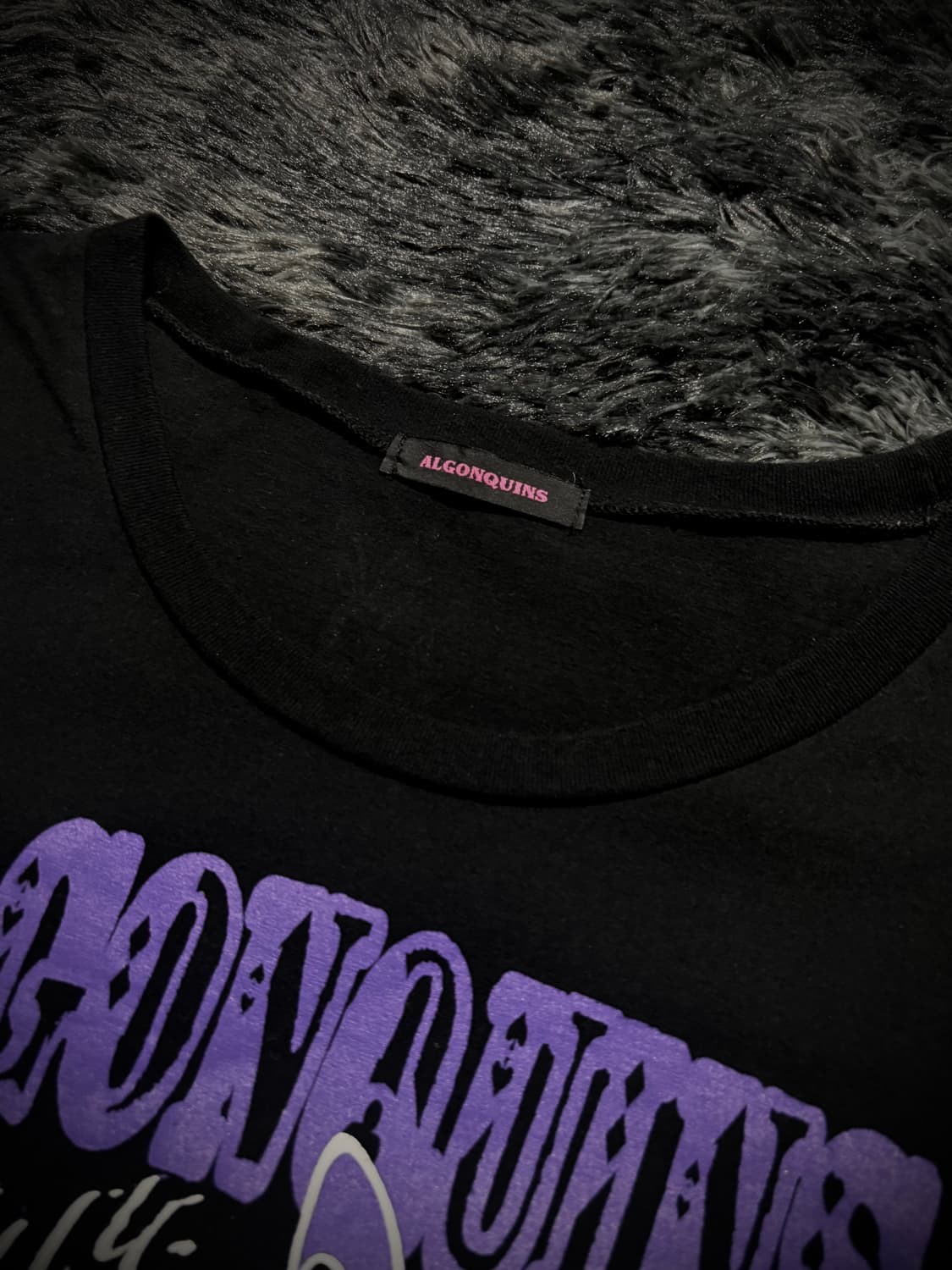 Algonquins 퍼플 버니 프린팅 펑크 반팔 티셔츠 상품이미지4