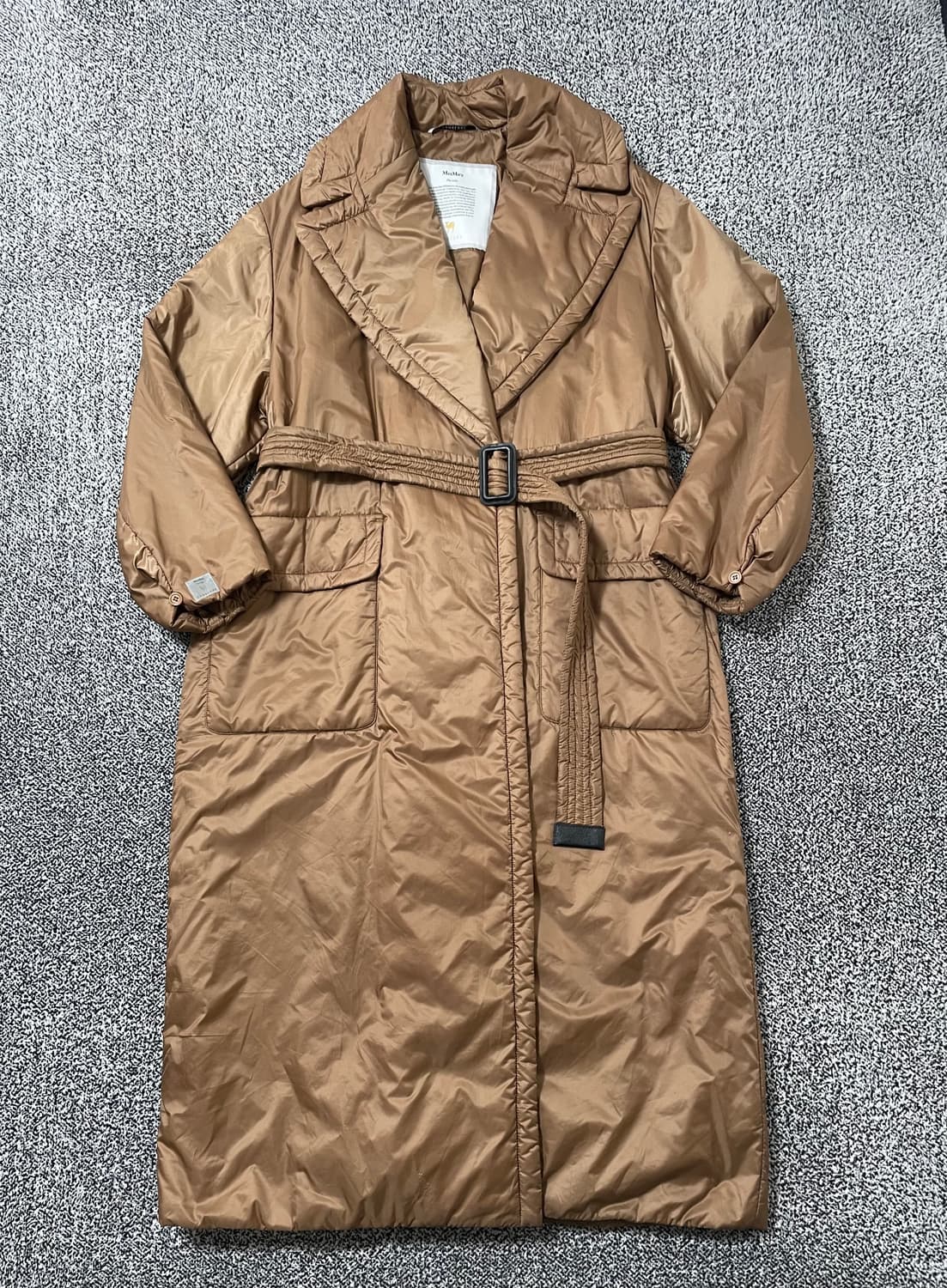 빈티지9. Maxmara 막스마라 그린티 롱 패디드 트렌치 코트 상품이미지1