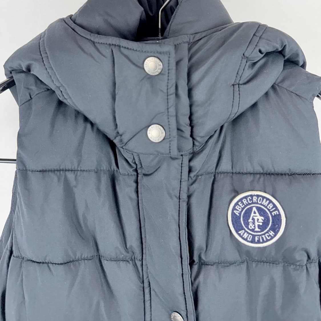 (M) 아베크롬비 후드 패딩 조끼 블랙 상품이미지3