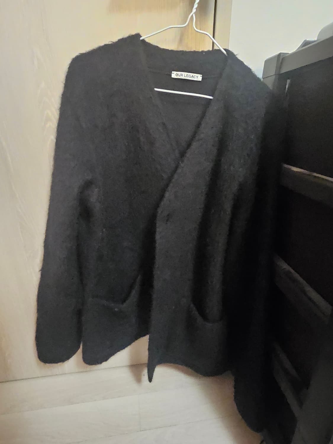 [46] 아워레가시 모헤어 가디건 블랙 상품이미지1