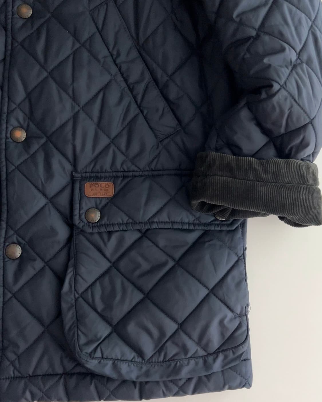 폴로 랄프로렌 코듀로이 카라 퀼팅 자켓 S 상품이미지4