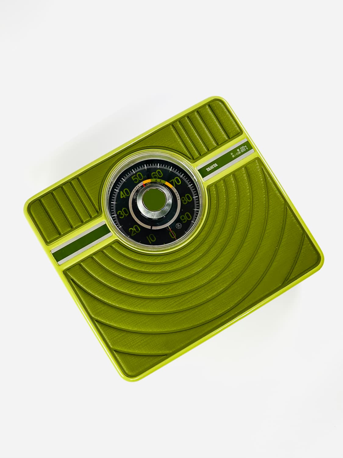 일본 빈티지 올리브 그린 컬러 아날로그 체중계 상품이미지1