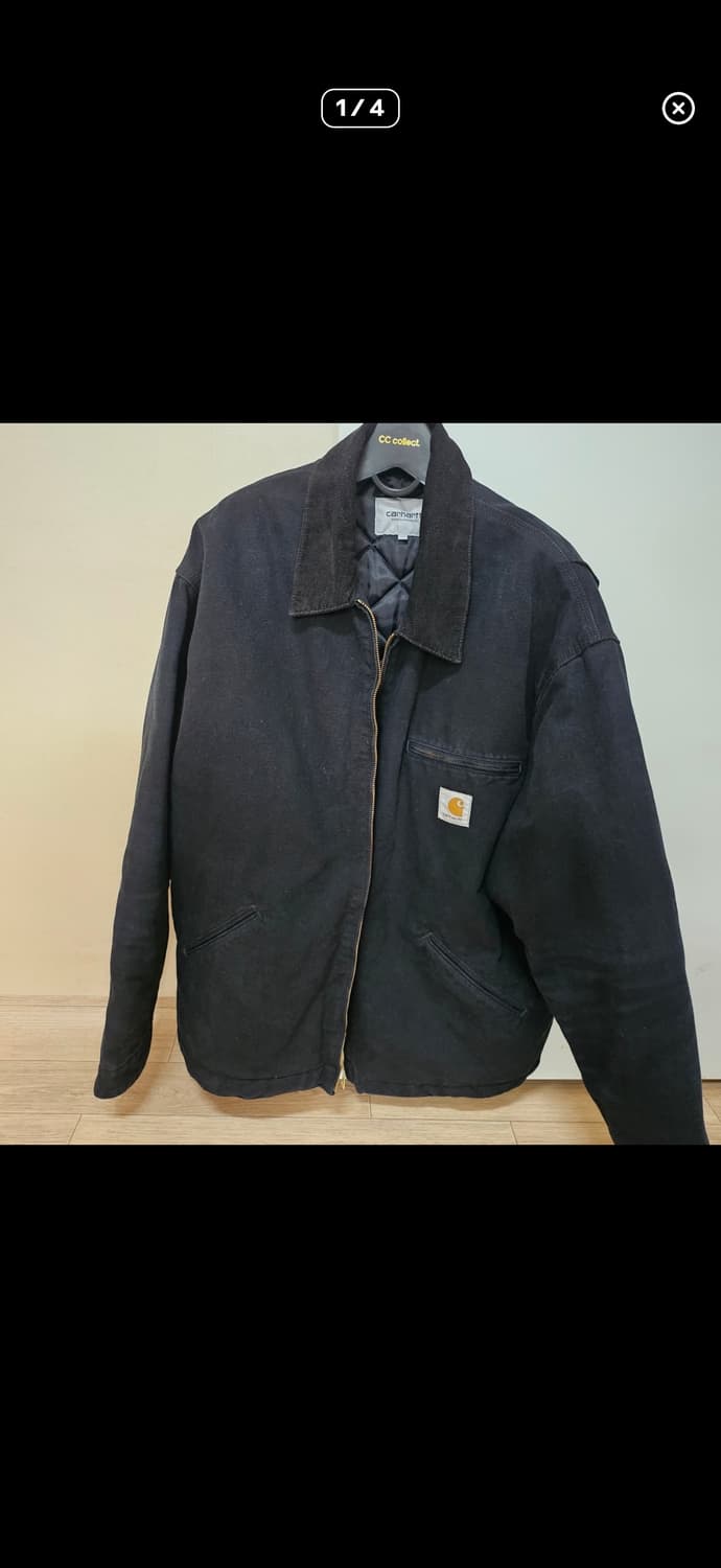 칼하트 WIP 오가닉 디어본 캔버스 OG 디트로이트 자켓 블랙 에이드   상품이미지2