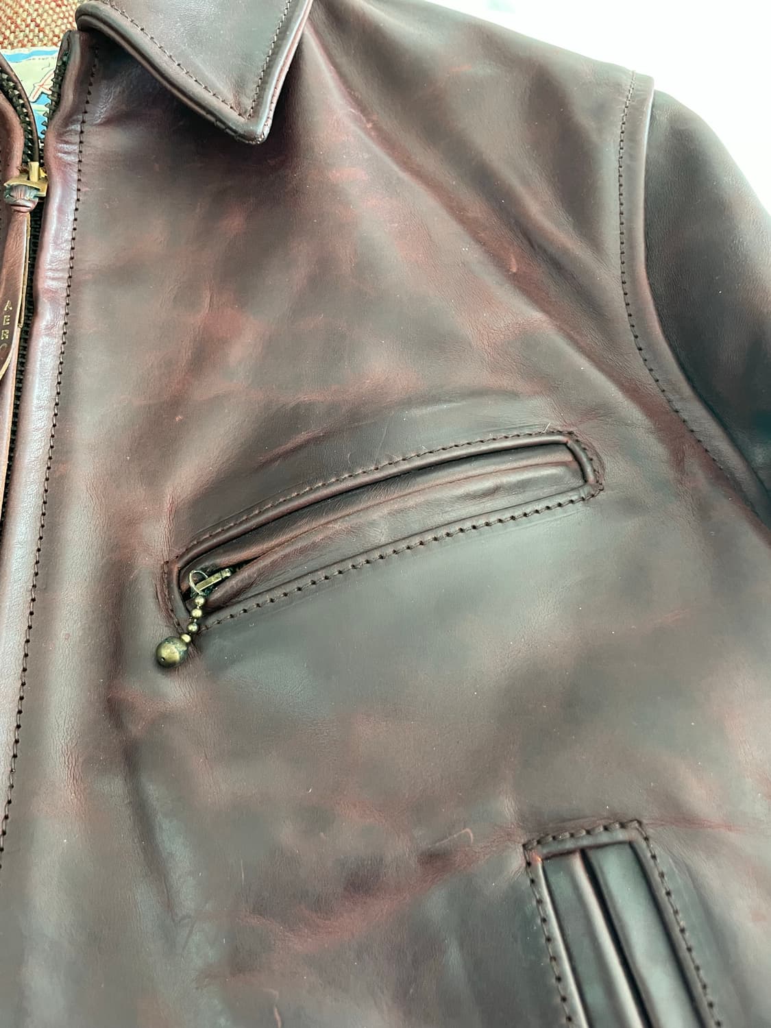 [38] 에어로레더 하프벨트 크롬악셀 호스하이드 말가죽 코도반 상품이미지5