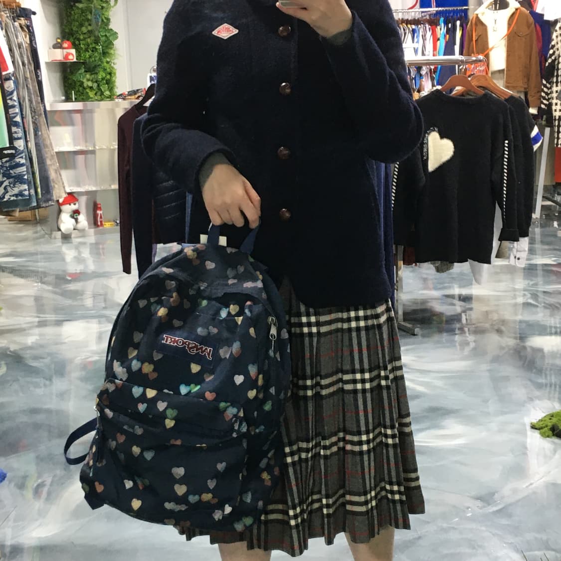 잔스포츠 하트 패턴 백팩 상품이미지1