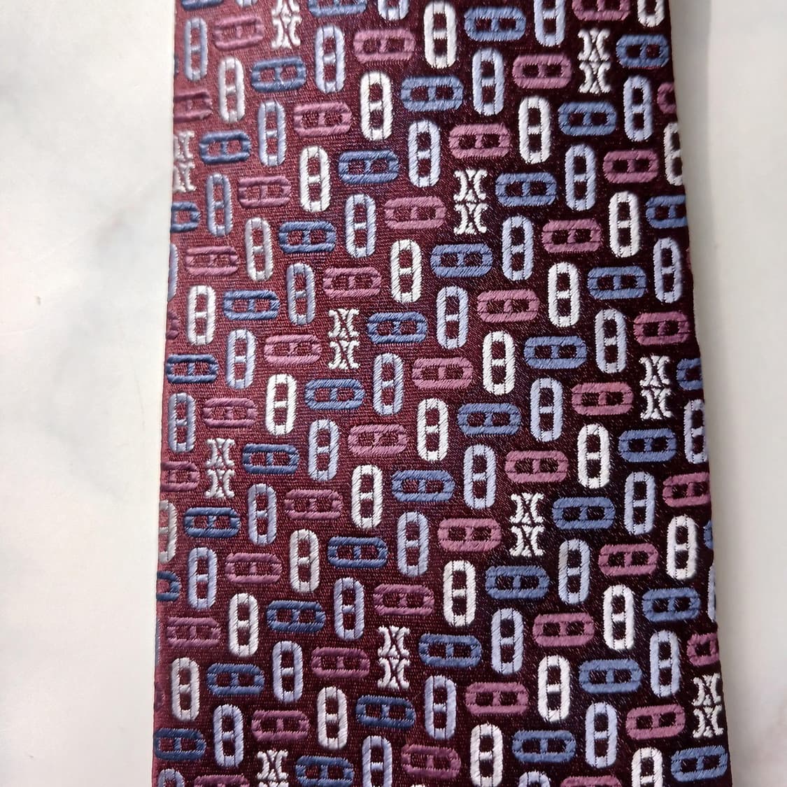 셀린느 실크 퍼플 트리오페 패턴 넥타이 9.3cm A+~A등급 E723
 상품이미지5