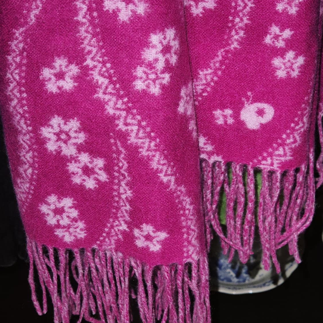 08s 안나수이 핑크 꽃잎 울 블랭킷&머플러 상품이미지7