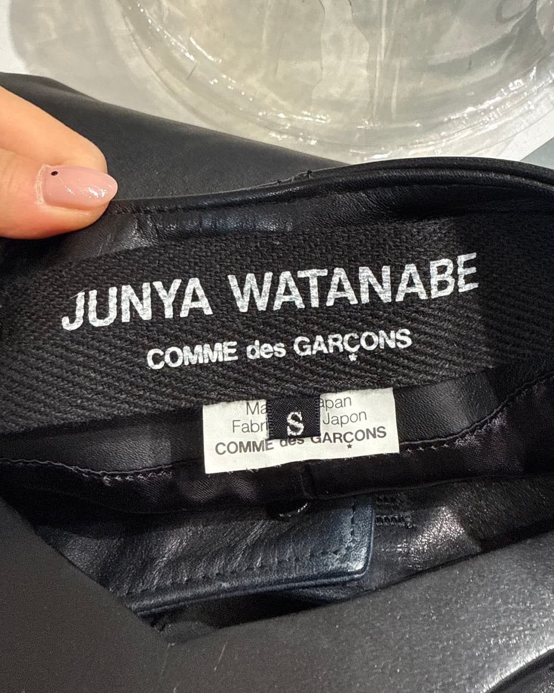 준야 와타나베 블랙 11FW 컬렉션 카우레더 코르셋 레더 코트 자켓  상품이미지8