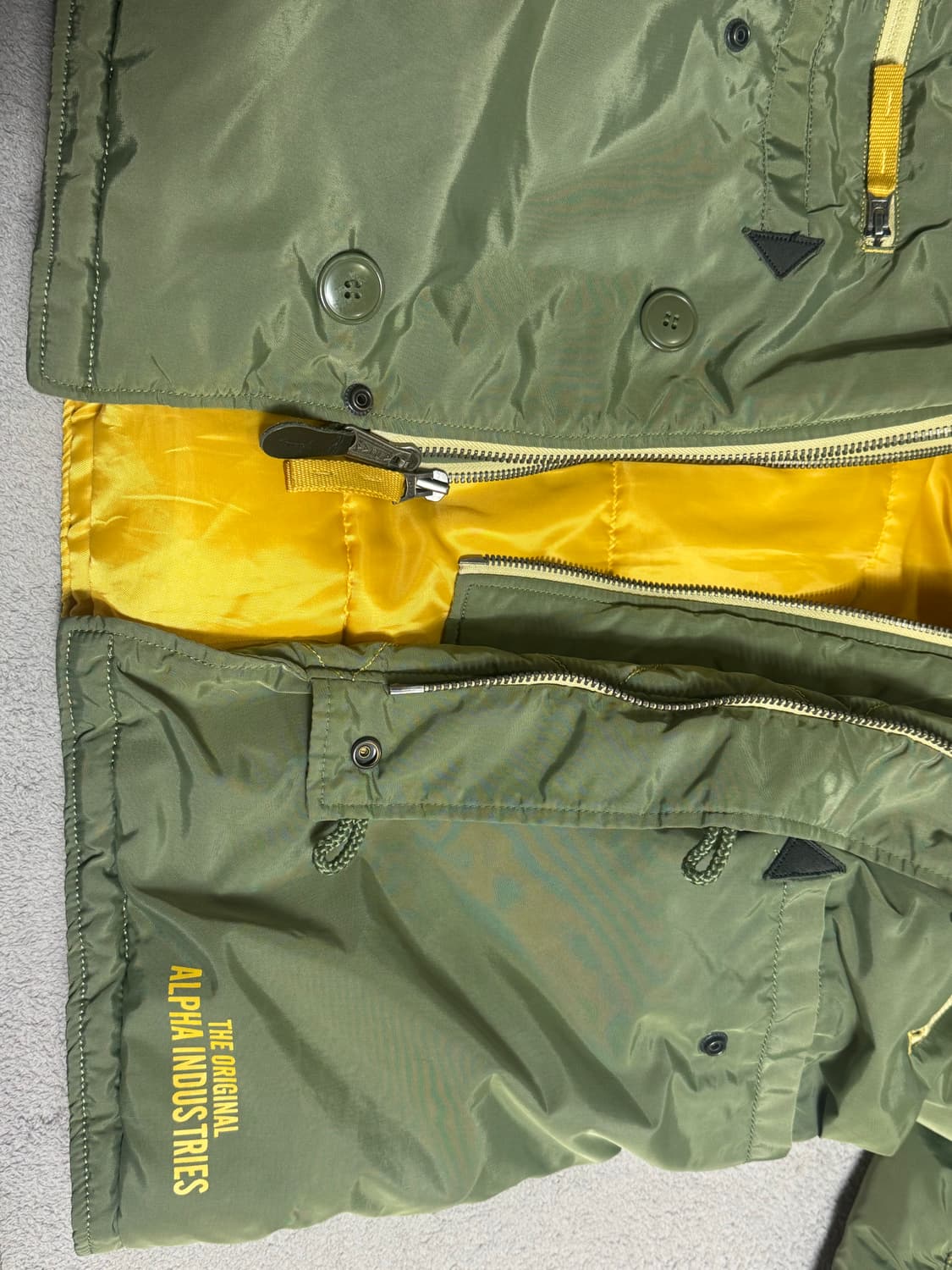 alpha 알파 N-3B 오리지널핏 인클레멘트 세이지 올리브 그린 상품이미지7