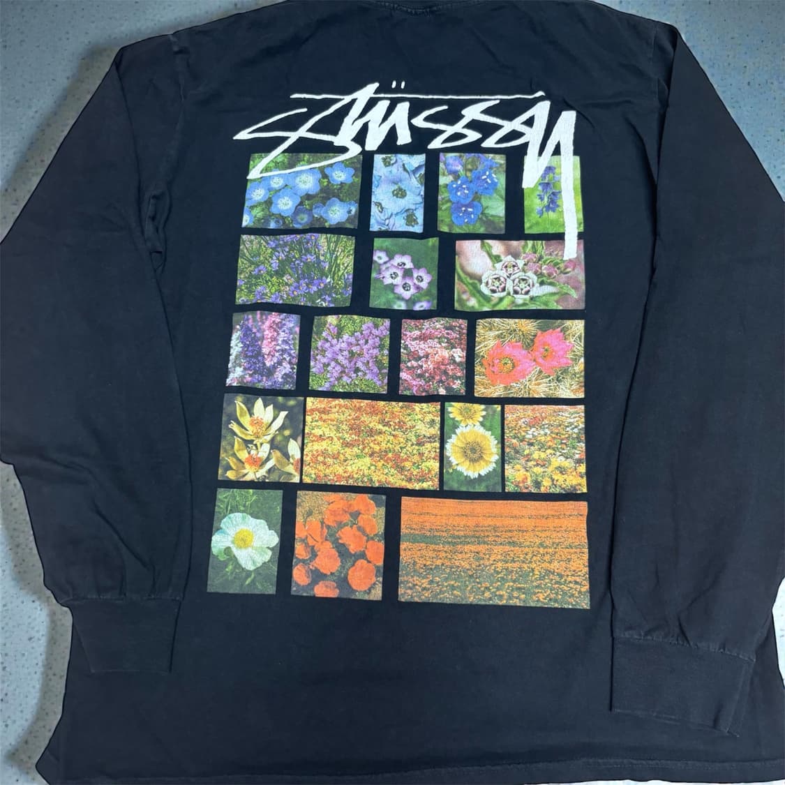 스투시 플라워 그리드 피그먼트 롱슬리브 L 상품이미지1