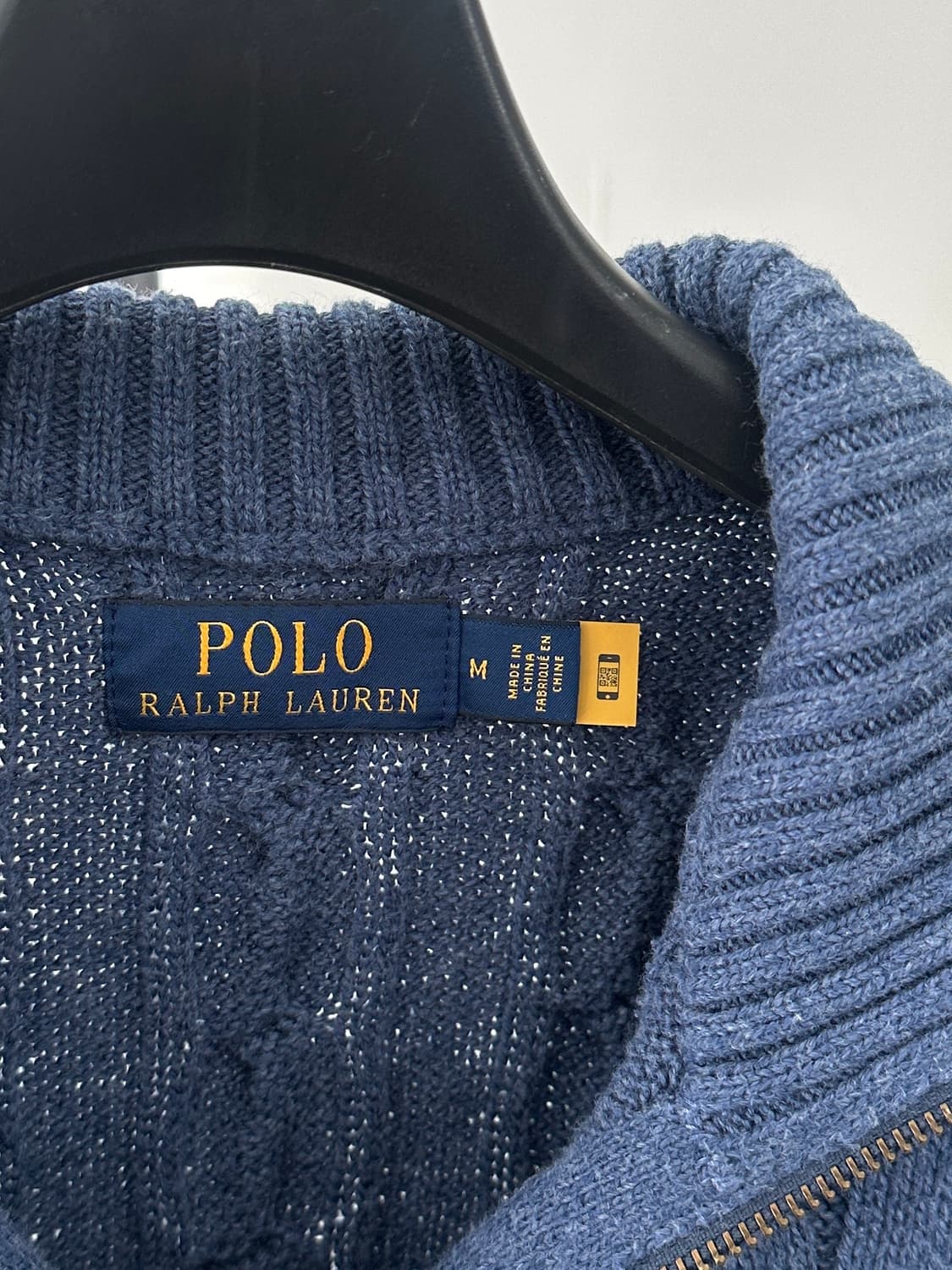 폴로 랄프로렌 뮤트블루 케이블 니트 하프집업  상품이미지7