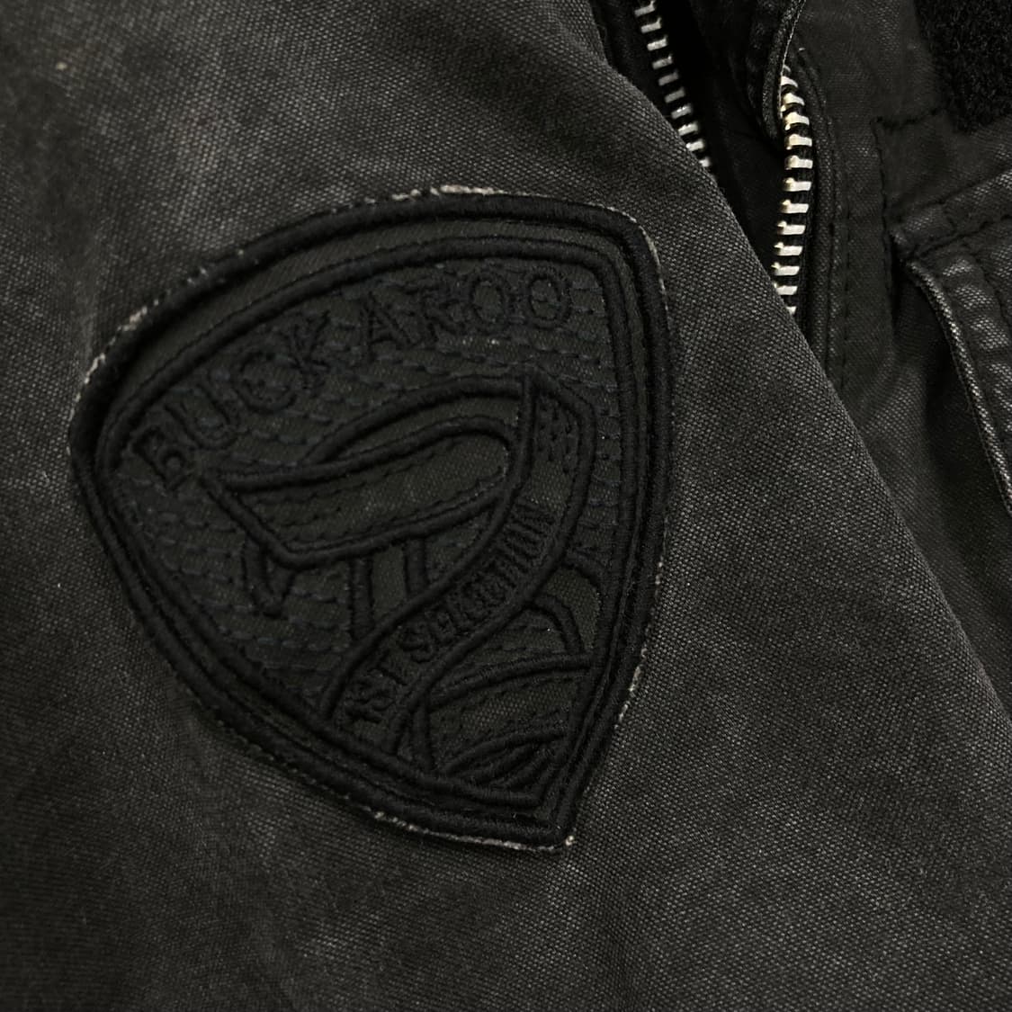 버커루 차콜 컬러 워시드 바이커 데님 자켓 상품이미지4