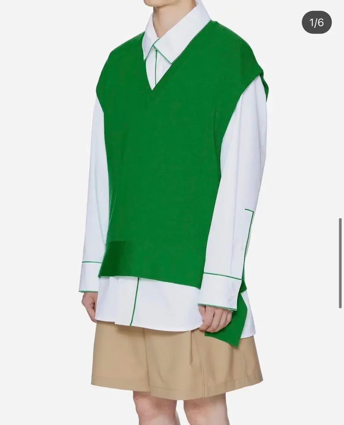 우영미 22ss 그린 니트베스트 48 상품이미지1