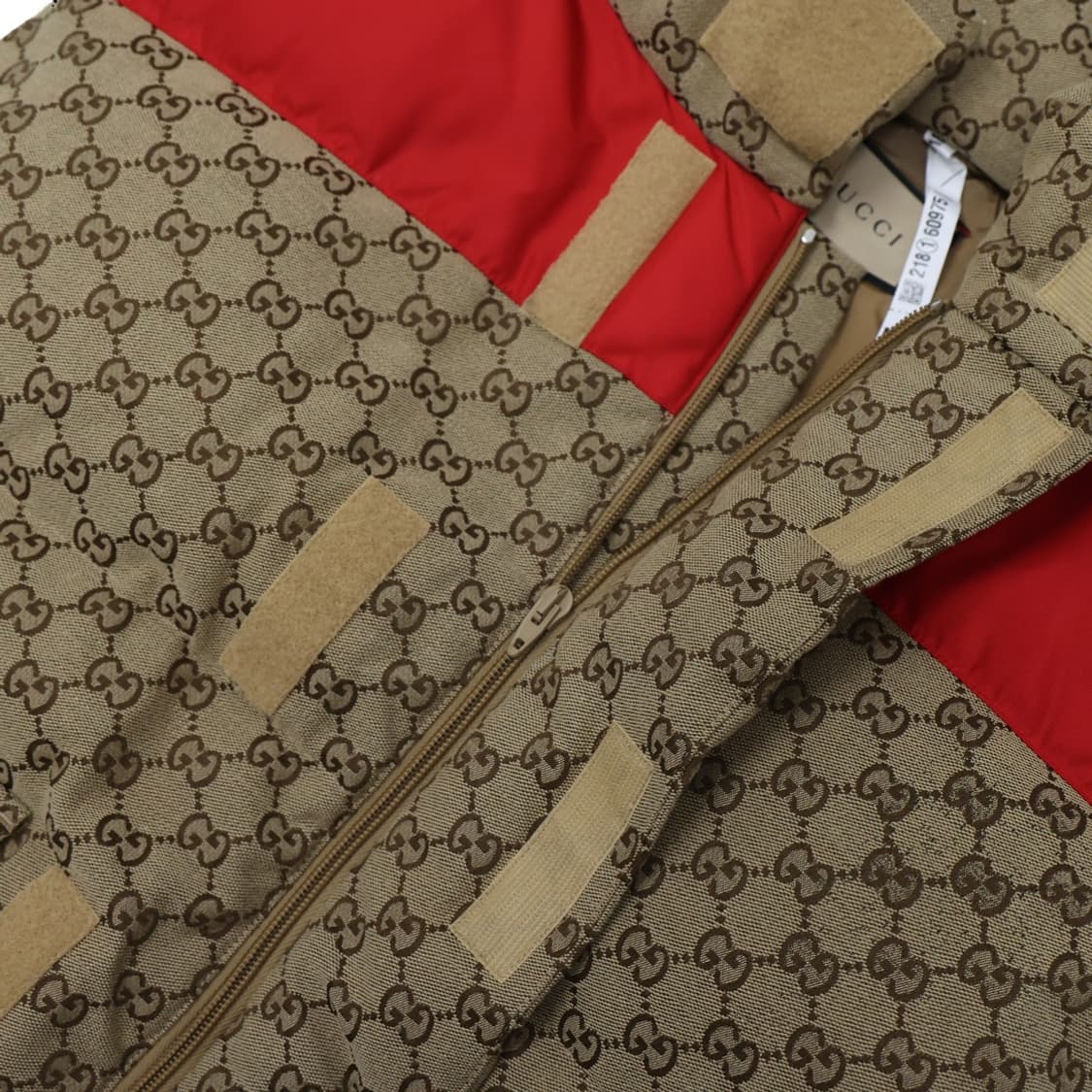 구찌 756931 자카드 후드 다운 베스트 카멜 에보니 상품이미지5