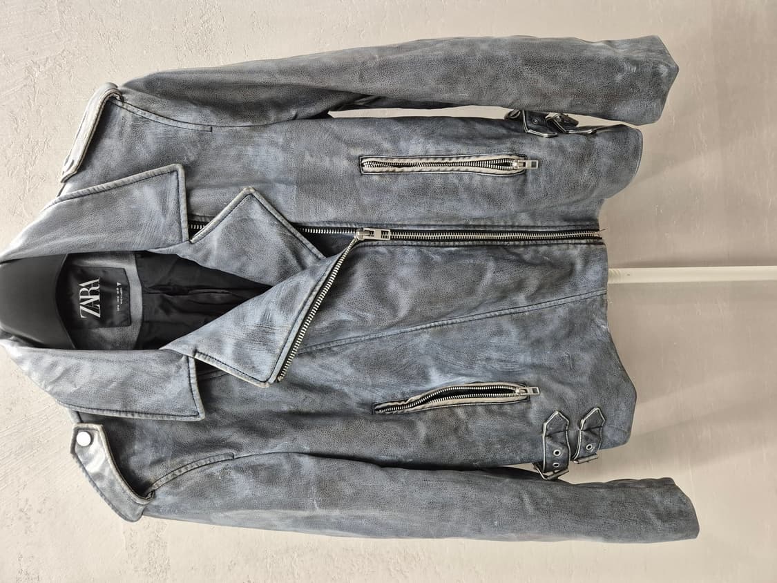 ZARA 라이더 자켓 그레이 M 상품이미지2