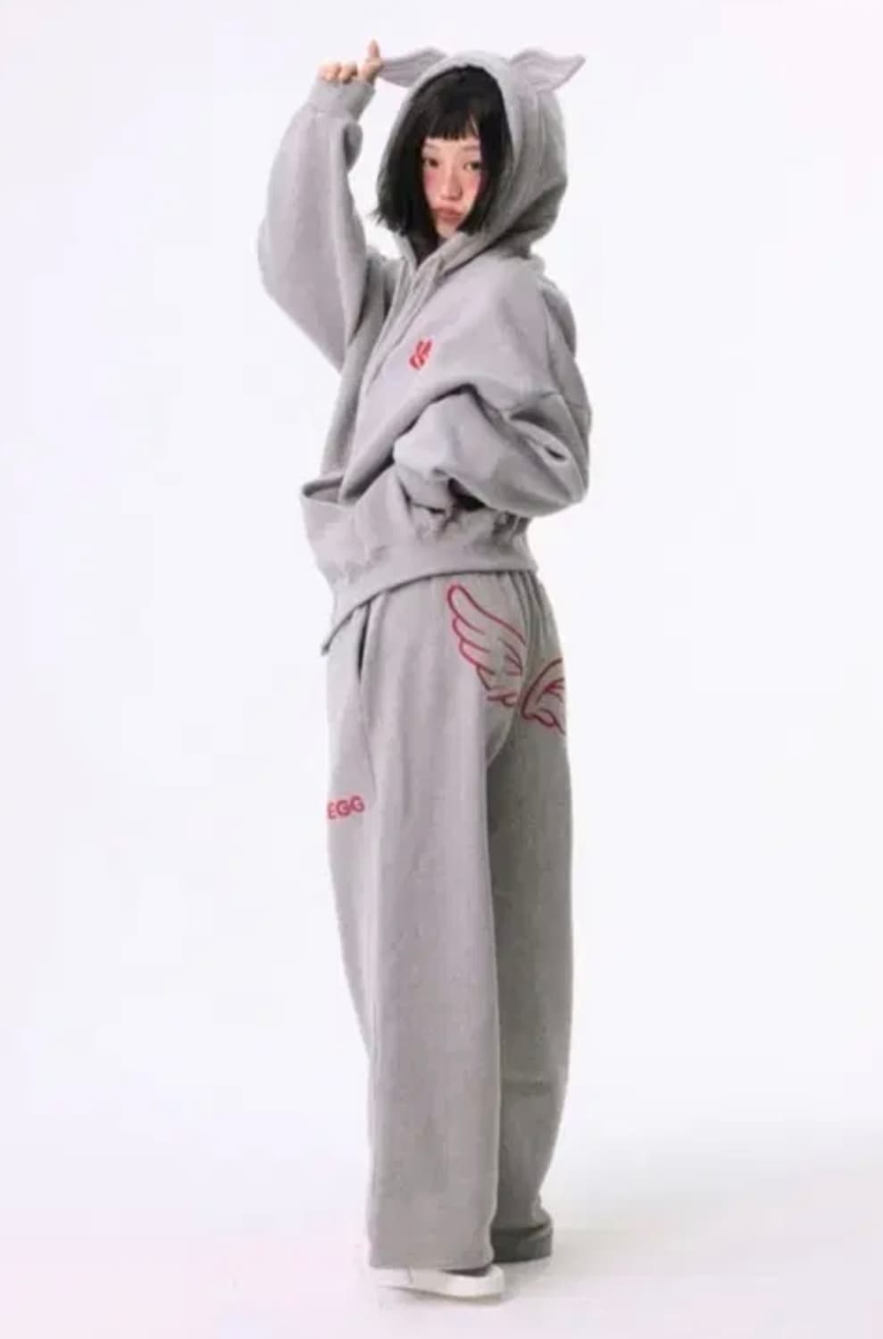 yegg 예그 윙 후드 집업 + 바지 세트 상품이미지1