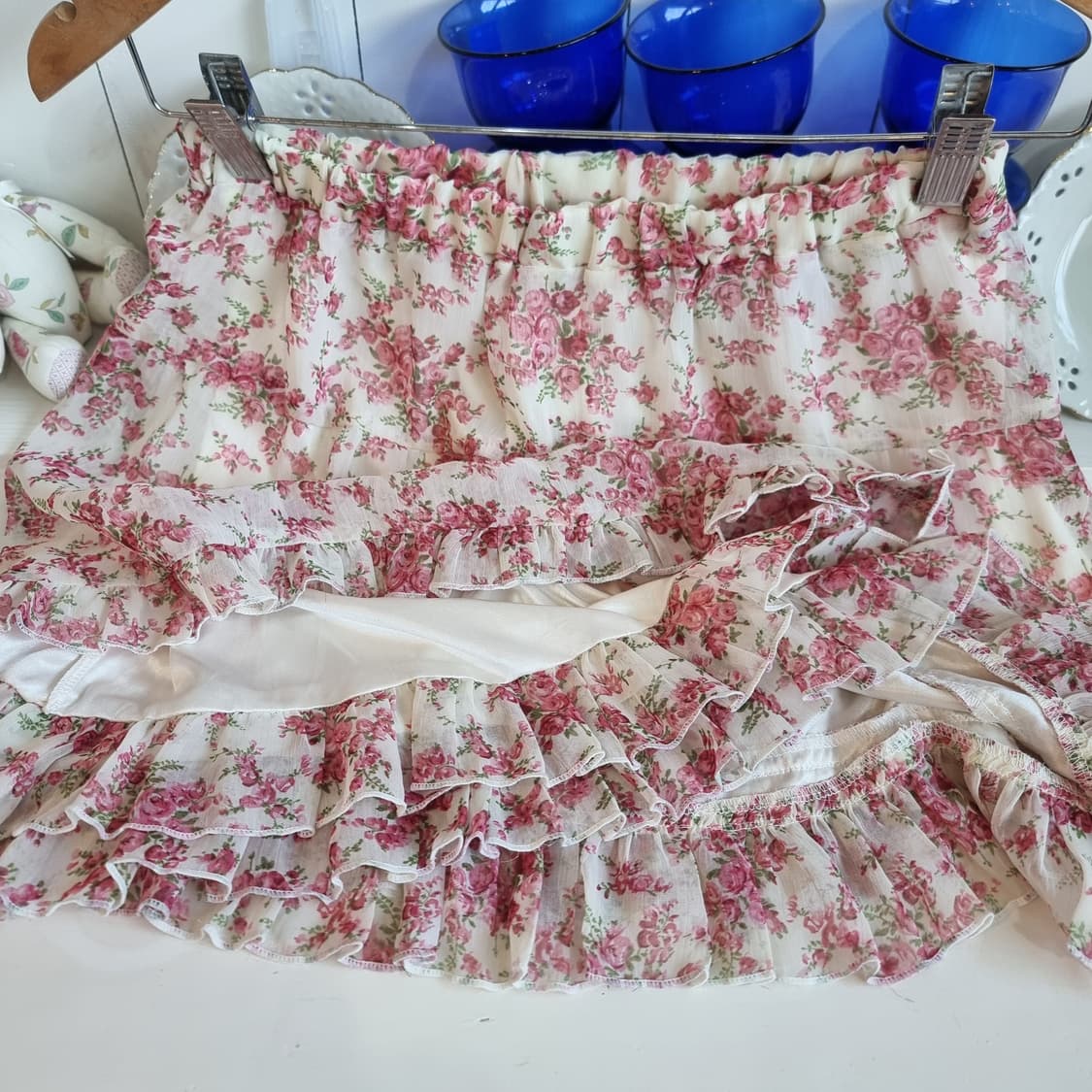 로즈 플라워 쉬폰 캉캉 스커트 상품이미지4