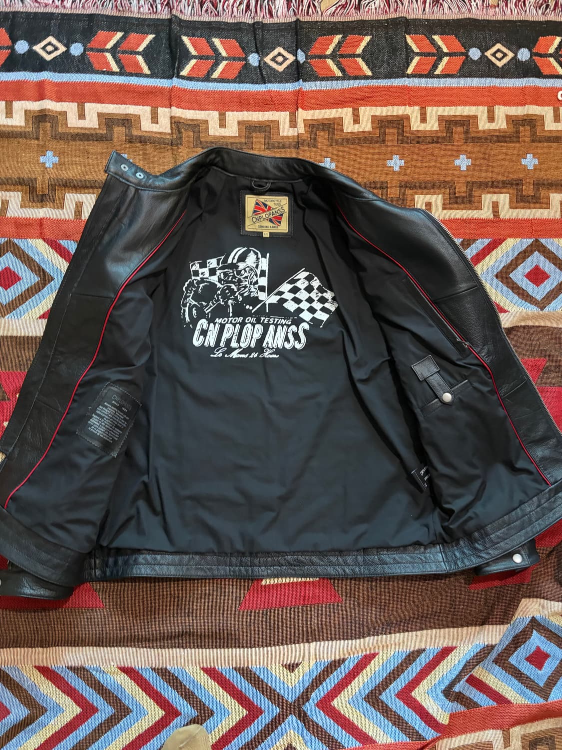 4XL) 양가죽 모터사이클 레더 자켓 상품이미지7