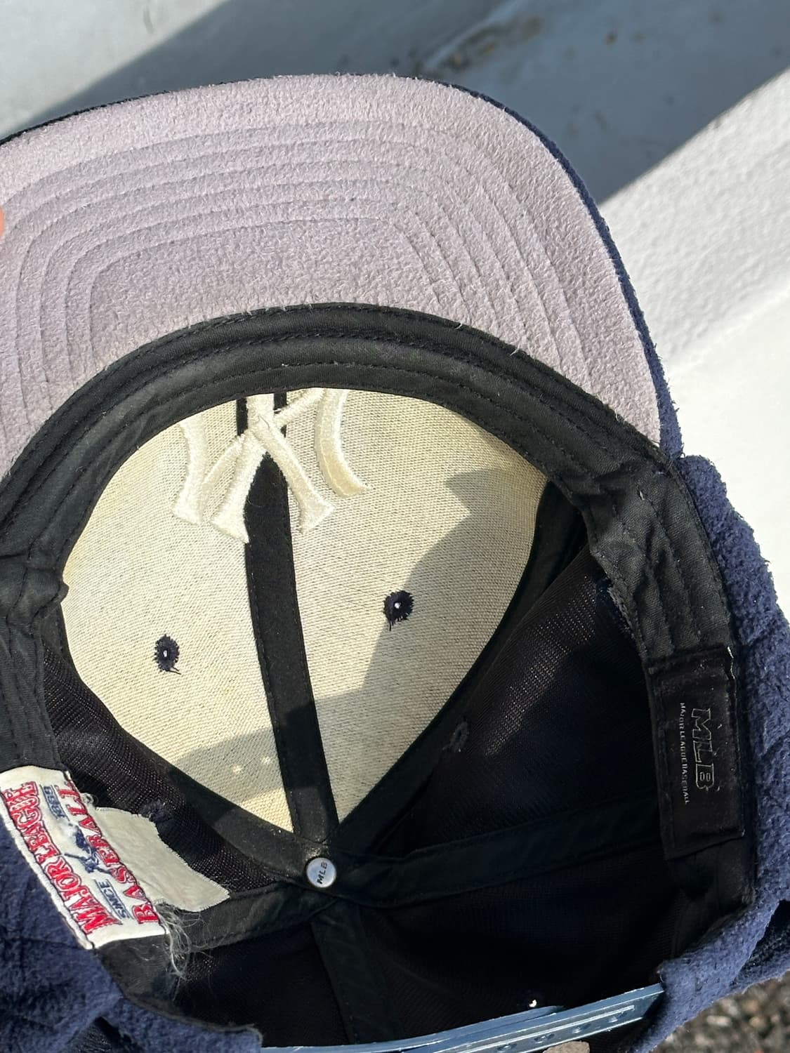 [F] MLB 엠엘비 뉴욕 양키스 네이비 플리스 트래퍼 볼캡 모자 상품이미지7