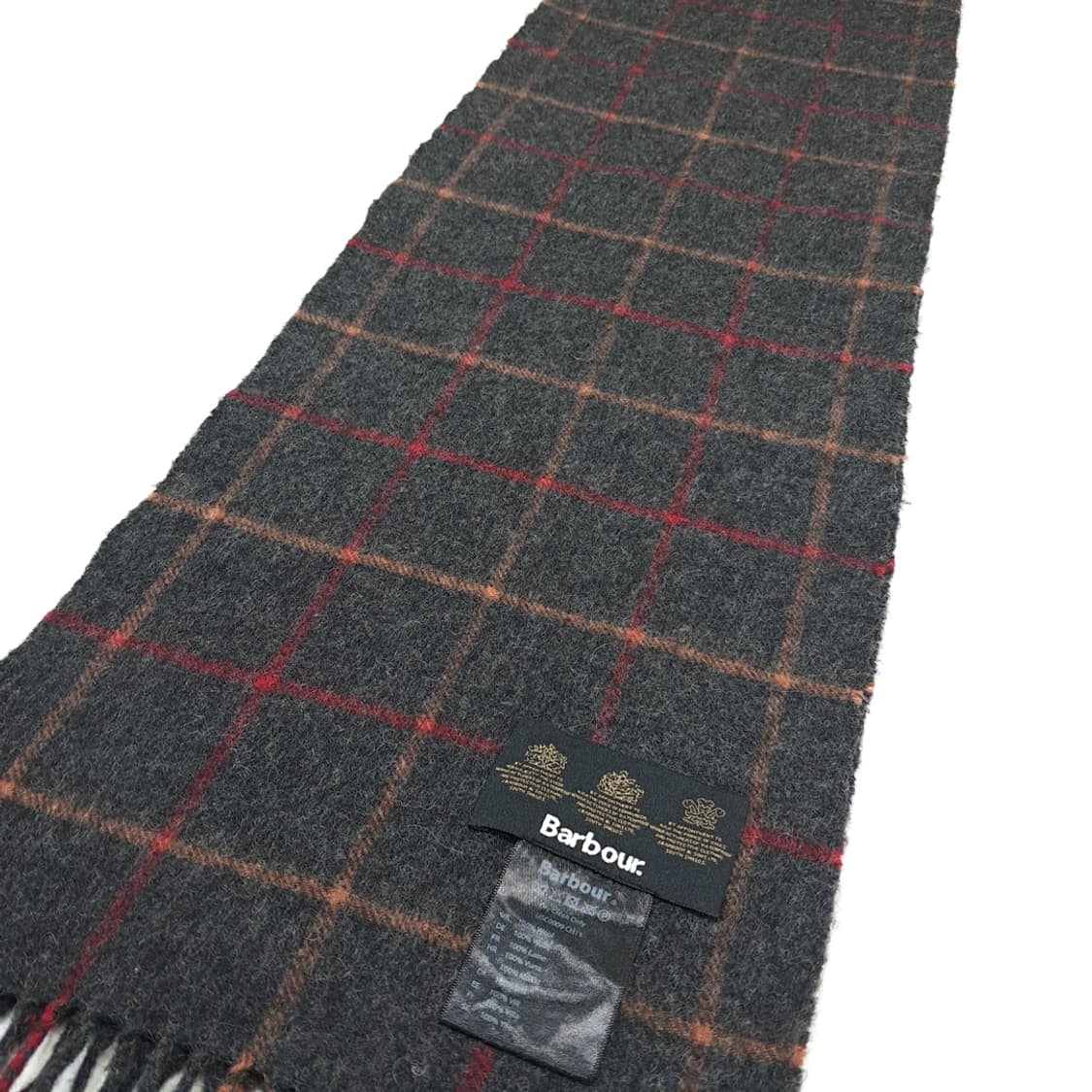 MX249 바버 차콜그레이 윈도우페인 울 목도리 머플러 상품이미지6