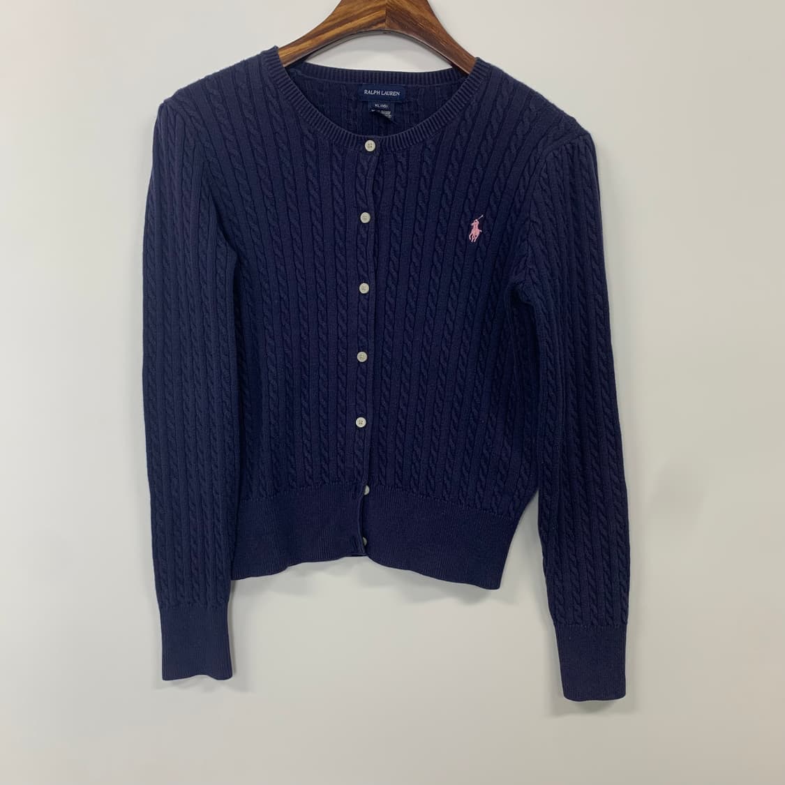 폴로 랄프로렌 네이비 꽈배기 니트 가디건 상품이미지2