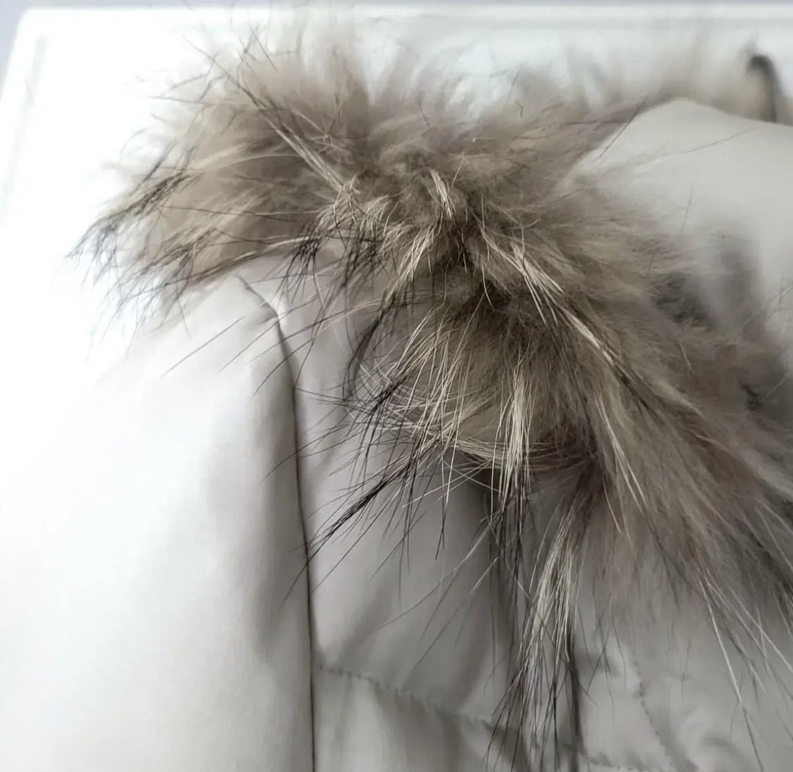 일본 수입 실크 롱패딩 연핑크베이지 상품이미지5