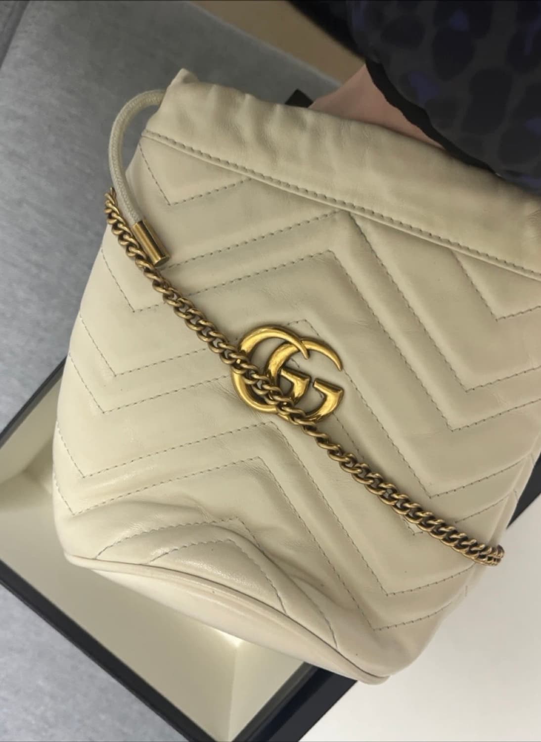 구찌 마몽 버킷백 아이보리 박스포함 상품이미지4