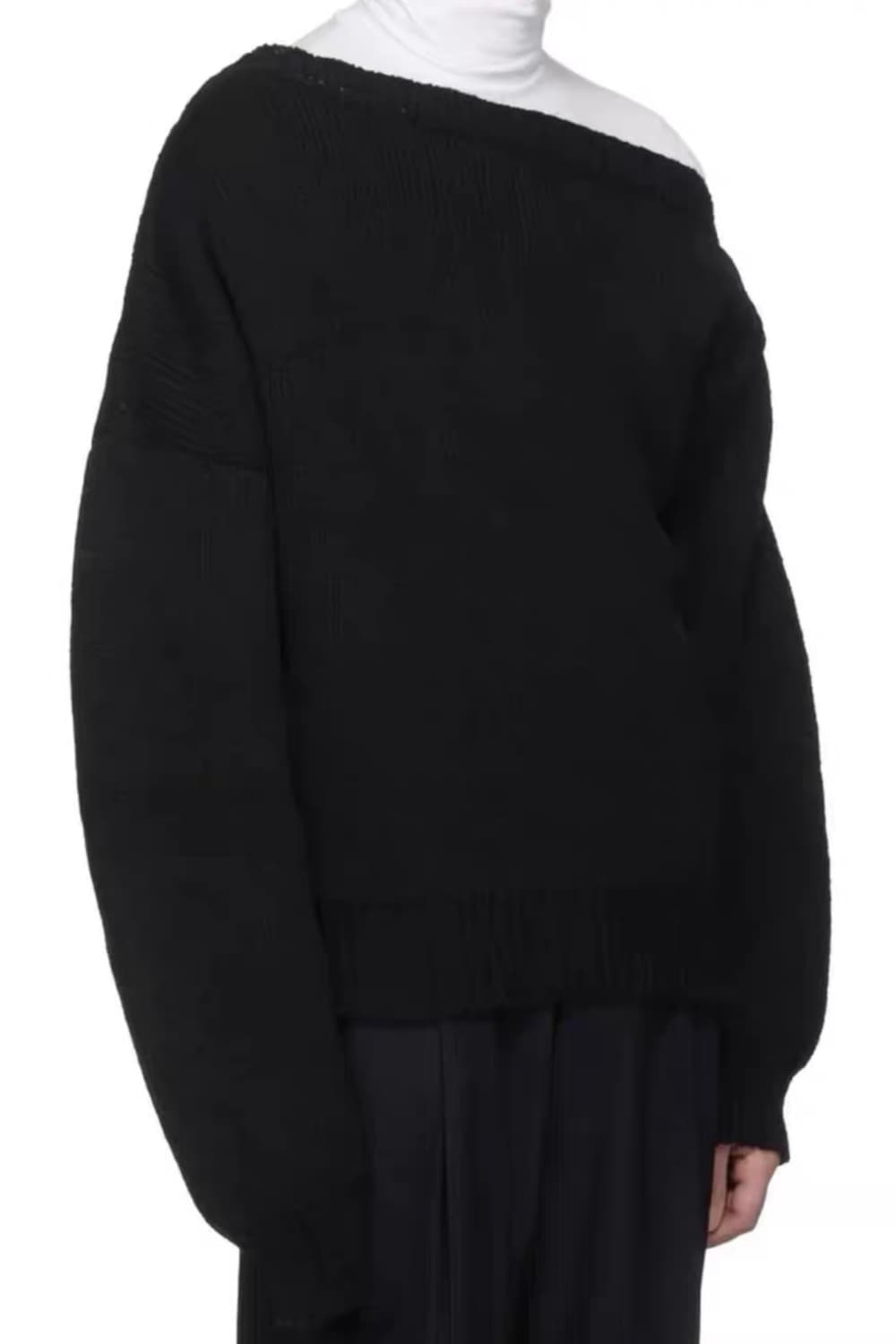 (구매) 라프시몬스 18ss 파이어맨 버클 보트넥 니트 블랙 상품이미지2