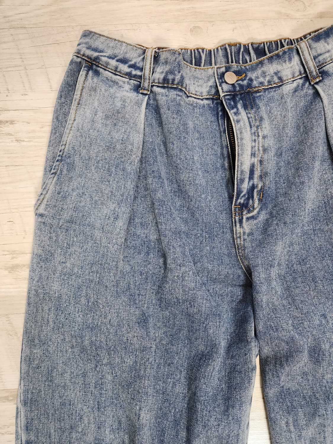 NOT4NERD 낫포너드 원턱 와이드 데님 팬츠. L(32~34) 청바지 상품이미지4