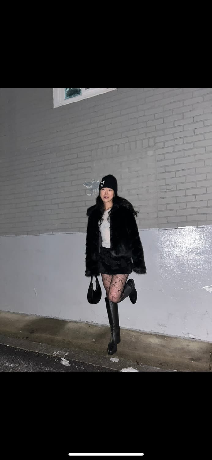해브레스 HAILEE FAUX FUR JACKET BLACK 상품이미지10