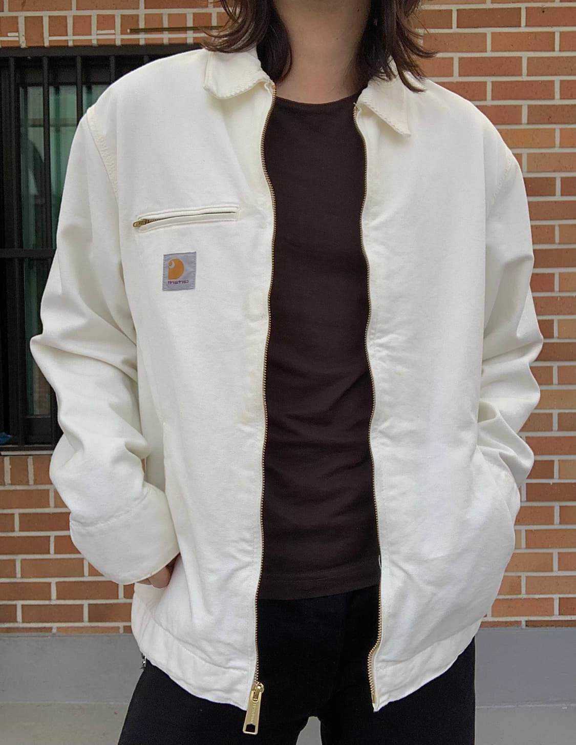 (L) 칼하트WIP 디트로이트 자켓 화이트 상품이미지1