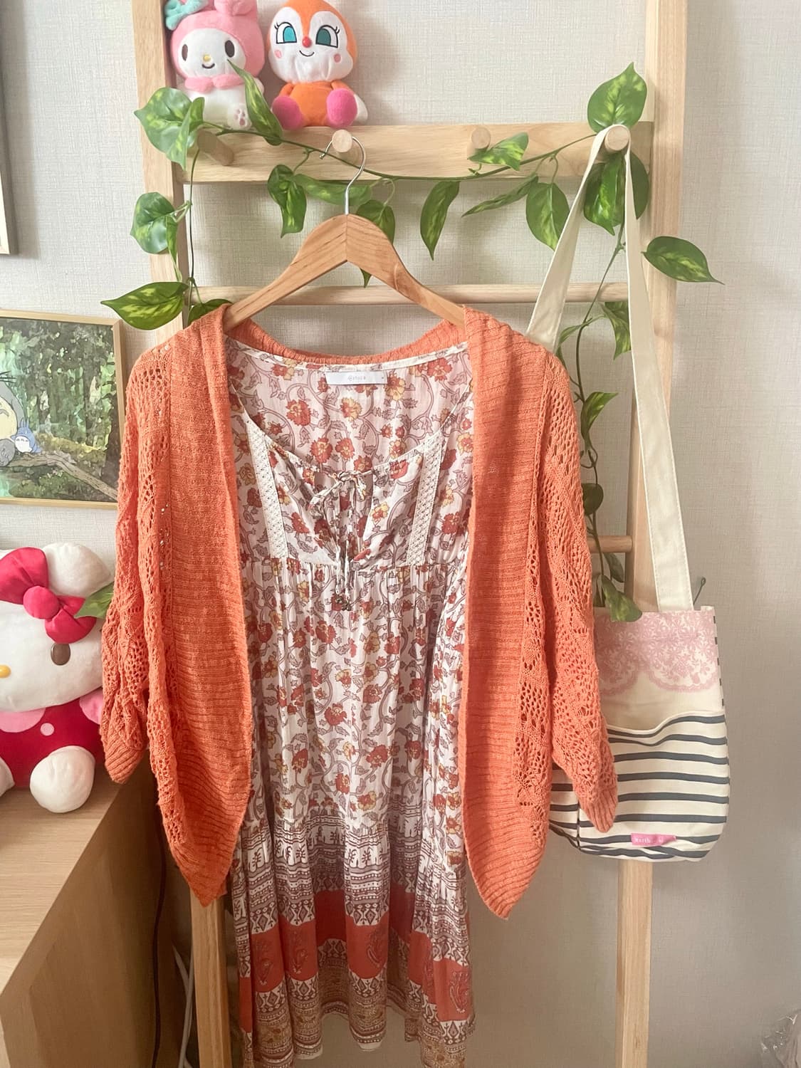 모리걸 빈티지 능소화 플라워 에스닉 원피스 set 🧡🌺 상품이미지1