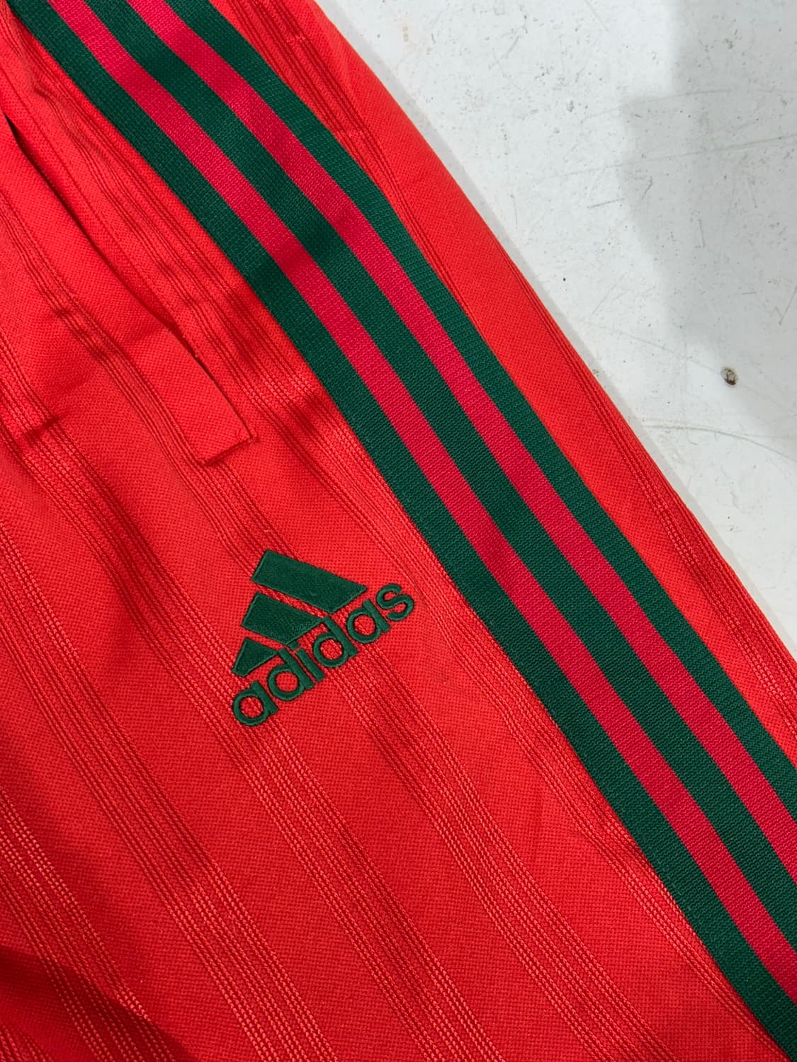 00s 아디다스 레드 그린 포인트 삼선 극희귀 트레이닝 팬츠 M 상품이미지6